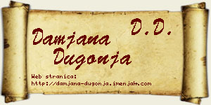 Damjana Dugonja vizit kartica